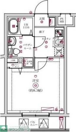 レンティーヴァ綾瀬の物件間取画像